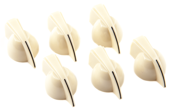Chicken Head Amplifier Knobs, Pack of 6, Cream