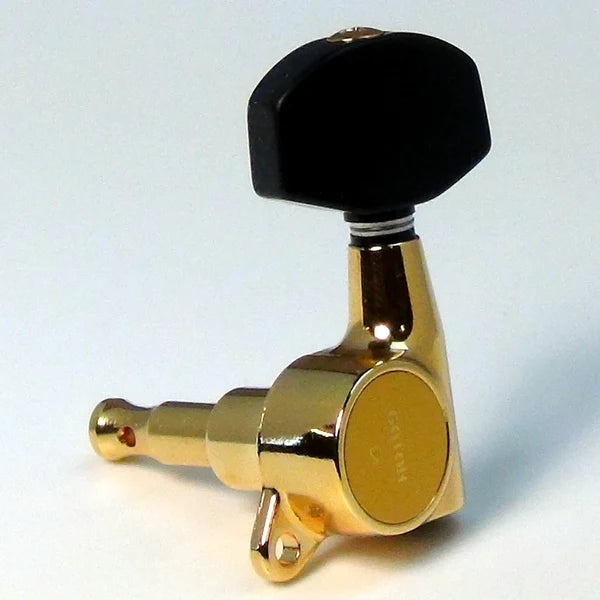 Guitar Tuner Gotoh SG381 Gold 3 a side, Black buttons