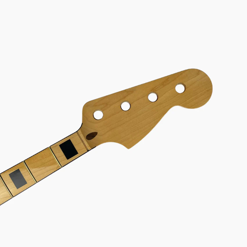 Jazz Bass Replacement Neck, With Black Binding & Black Block Inlays