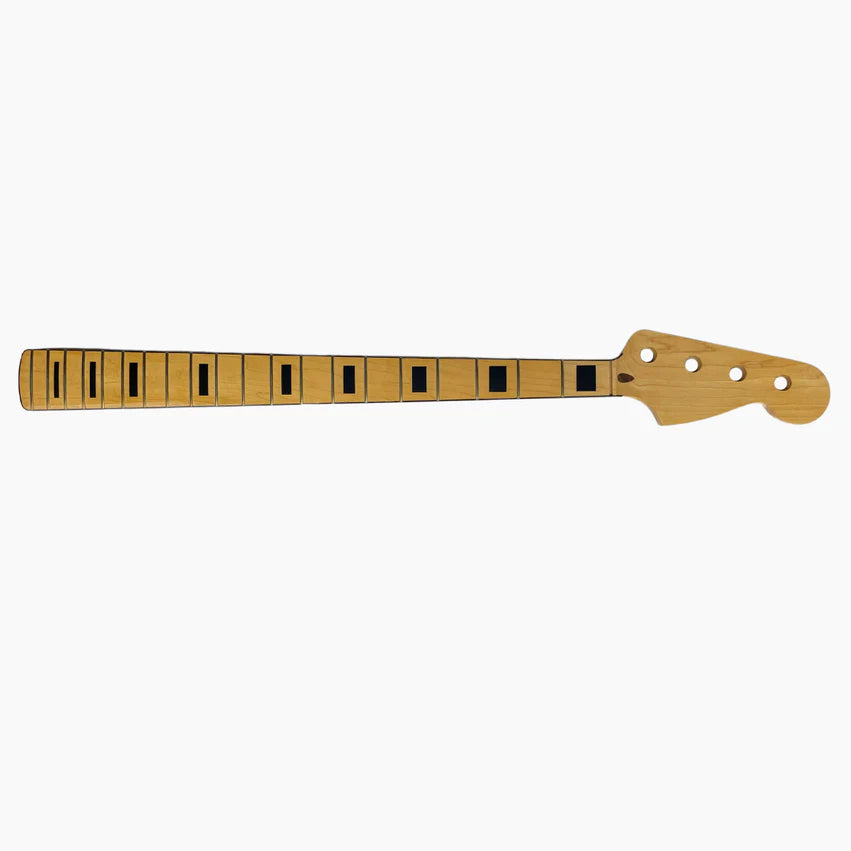 Jazz Bass Replacement Neck, With Black Binding & Black Block Inlays