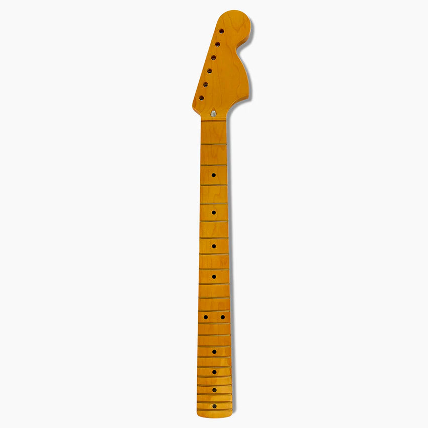 Large Headstock Stratocaster Neck, 10" Radius, Solid Maple, with Finish
