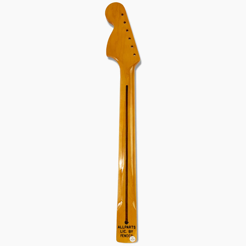 Large Headstock Stratocaster Neck, 10" Radius, Solid Maple, with Finish