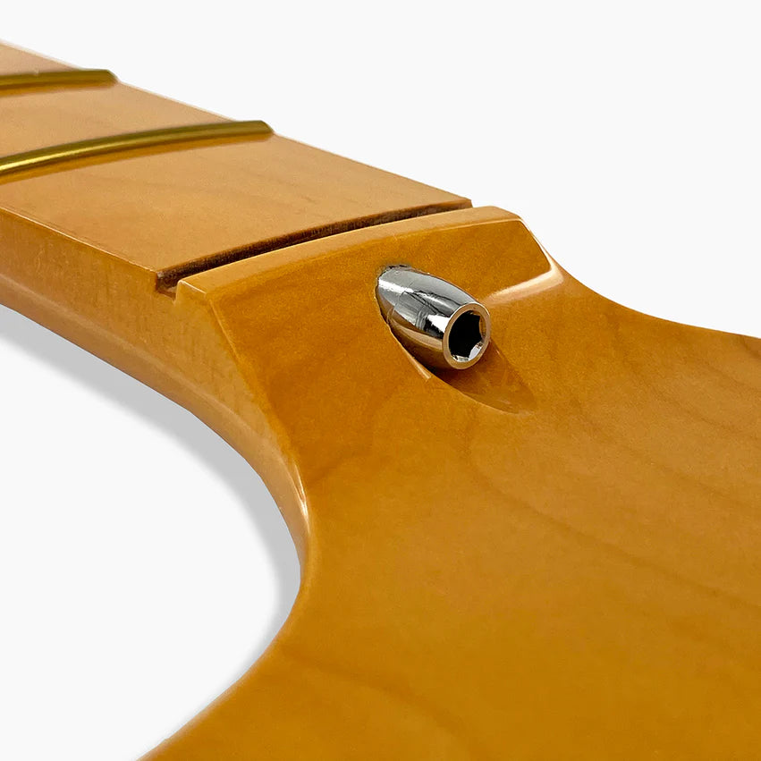 Large Headstock Stratocaster Neck, 10" Radius, Solid Maple, with Finish