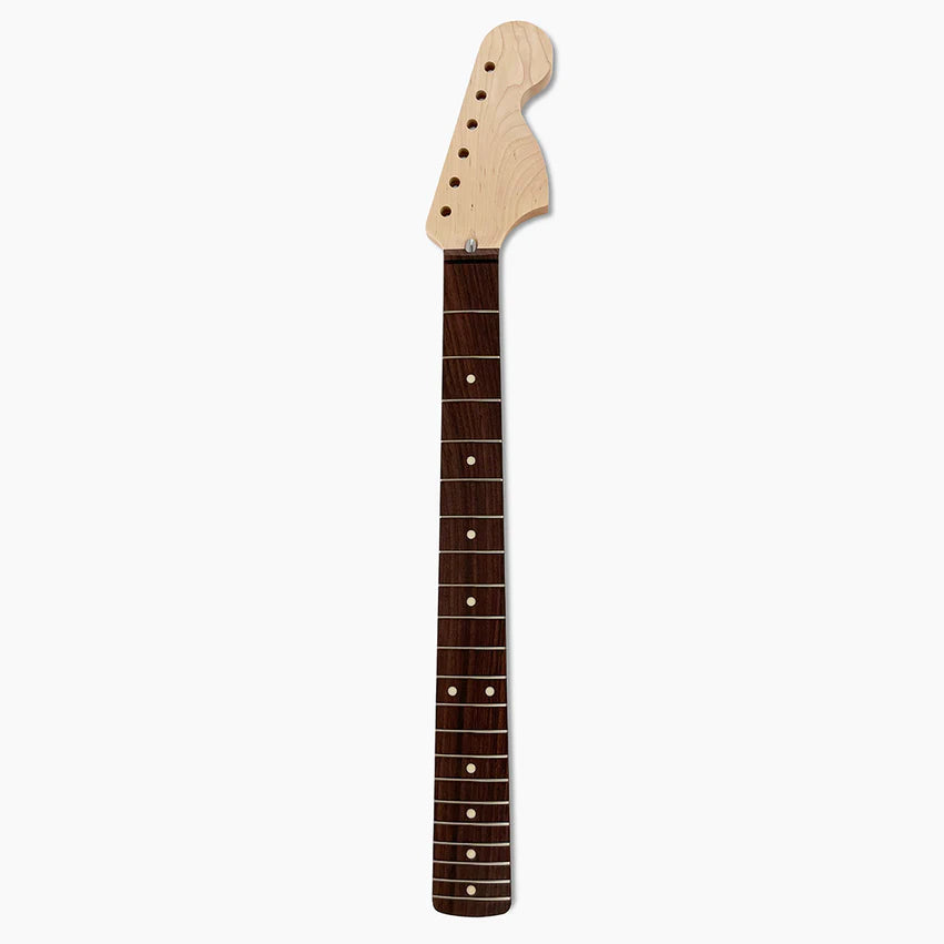 Large Headstock Strat Neck, Rosewood Fingerboard, No Finish, Bullet Truss Rod
