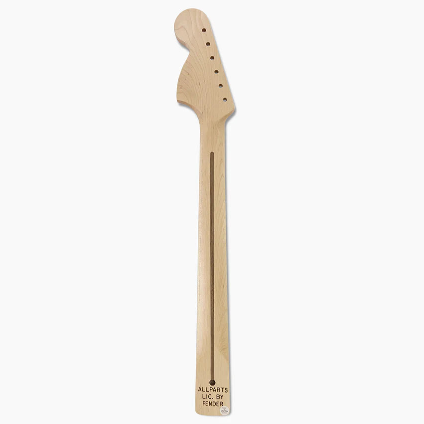 Large Headstock Strat Neck, Rosewood Fingerboard, No Finish, Bullet Truss Rod