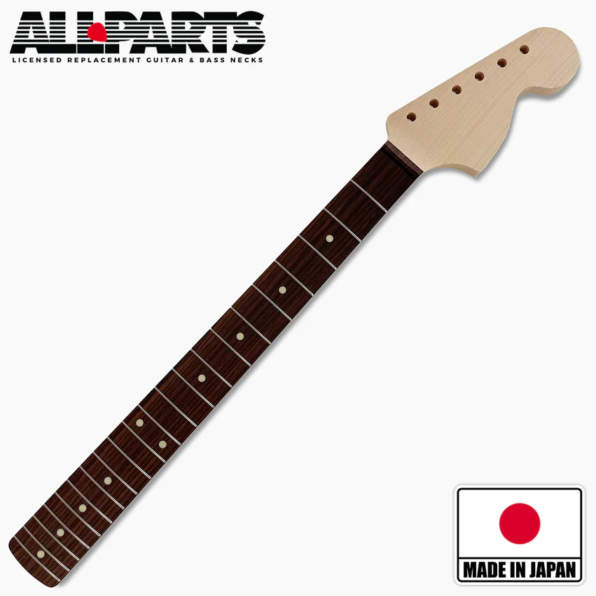 Large Headstock Strat Neck, Rosewood Fingerboard, No Finish