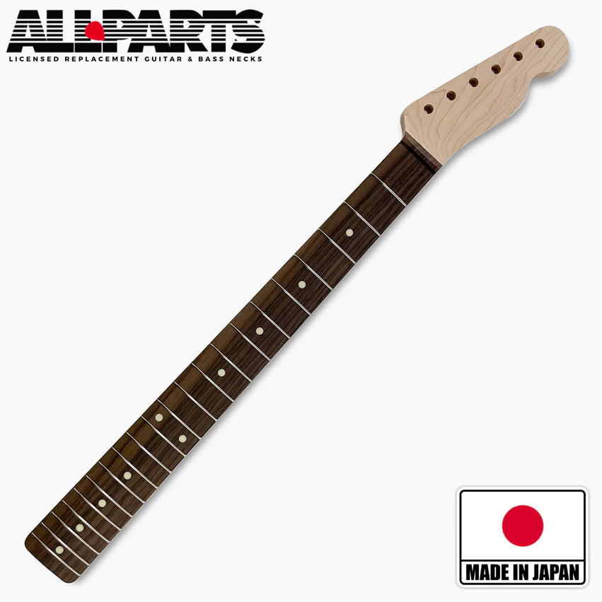 Replacement Rosewood Neck for Tele, No Finish, 21 Frets