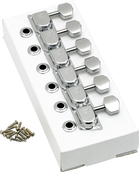 Tuning keys - 70s F style - 6-in-a-line - genuine Fender