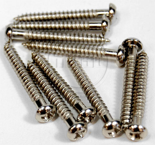 Single Coil Pickup Mounting Screws Nickel - sets of 10, Mojotone