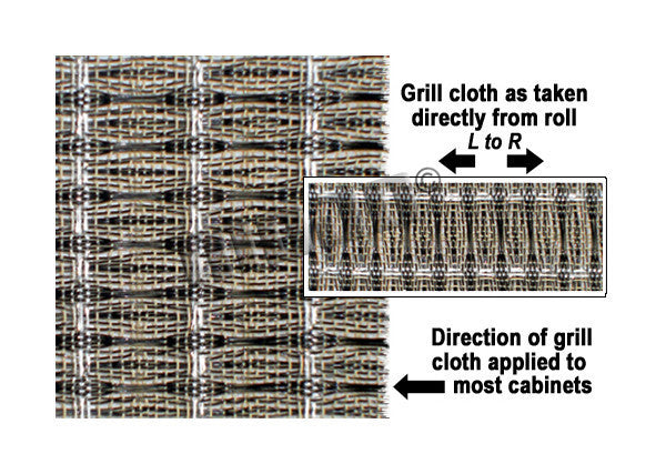 Amp grill cloth - Ampeg style - black/silver - 36" width (per yard)