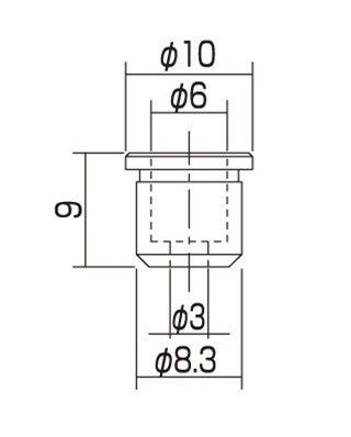 Gotoh String Ferrules For Guitar With Lip