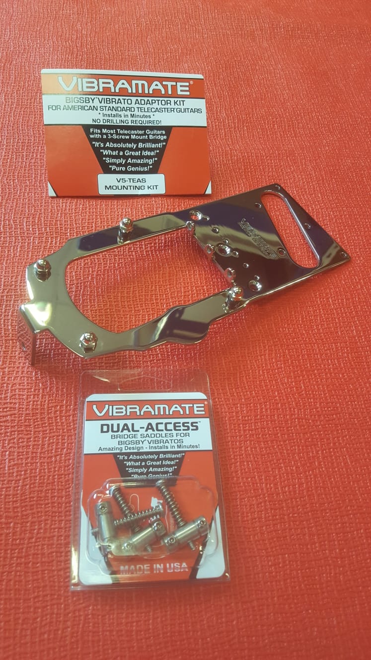 Vibramate - V5-TEAS mounting plate for Bigsby B5 to fit on American Standard Tele® without modification