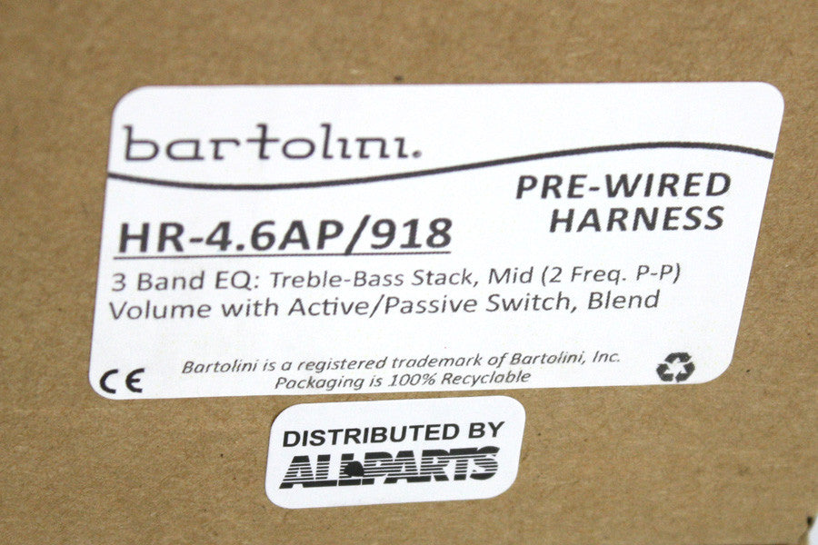 Pre-amp - Bartolini Active 3-band Bass Pre Amp - #HR4.6-AP