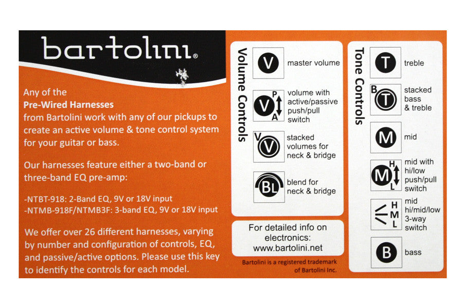 Pre-amp - Bartolini Active 3-band Bass Pre Amp - #HR4.6-AP