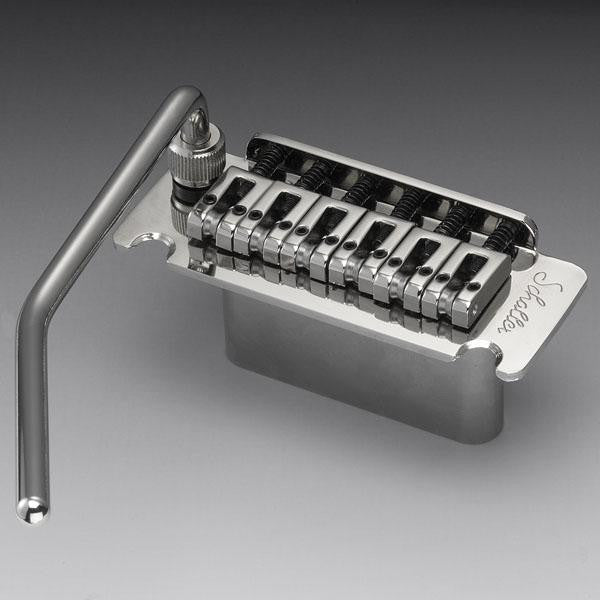 Guitar bridge - Schaller Tremolo with roller saddles - stud mount 2-29/32 inch - 2-1/8 inch string spacing