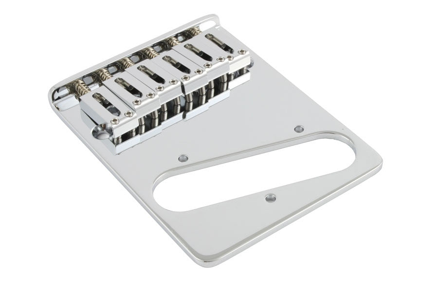 Guitar bridge - 6 saddle brass bridge for Tele w rectangular saddles