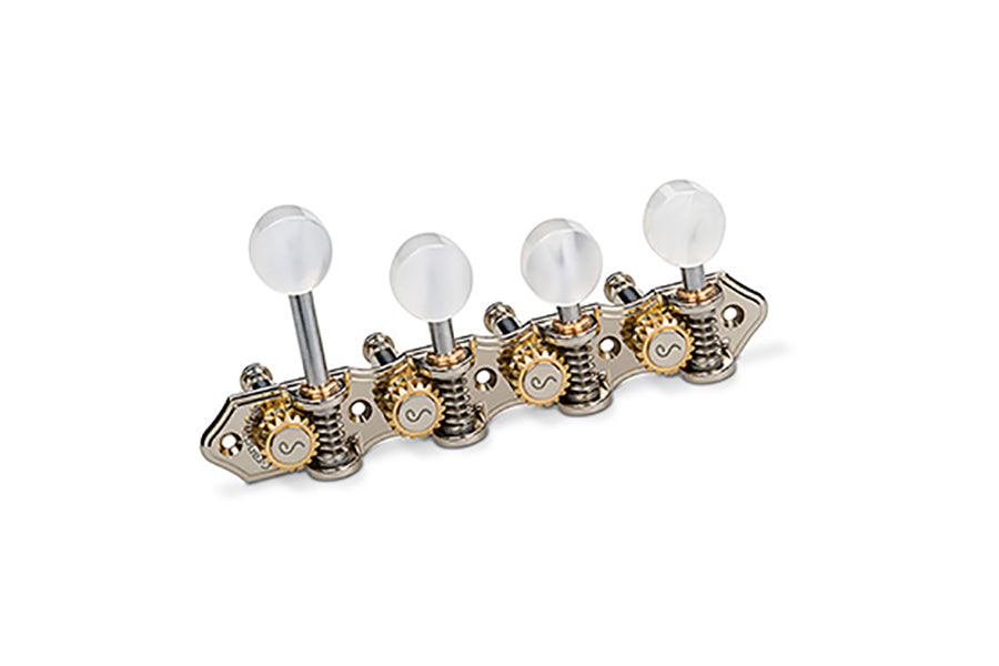 Tuning Keys - Schaller GrandTune mandolin keys, F-style, reverse wind, pearloid buttons