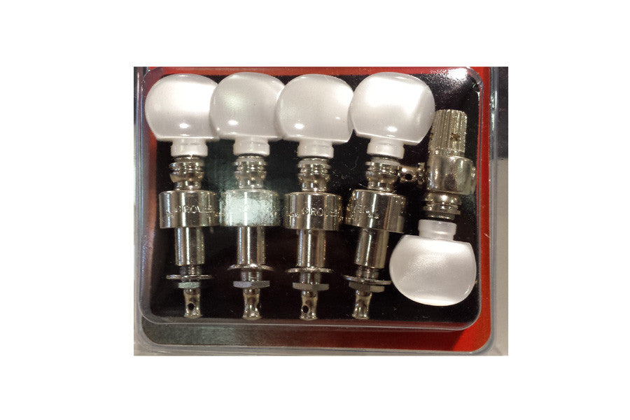 Tuning keys - Grover 124N5 banjo keys set of 5 w pearloid buttons