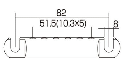 Stop tailpiece w USA thread studs & anchors