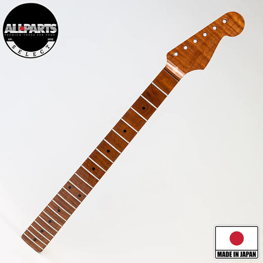 Allparts Select "Licensed by Fender®" AAA+ Roasted Flame Maple Vintage Spec Replacement Neck for Stratocaster® - Nitro Finish - Soft V Shape