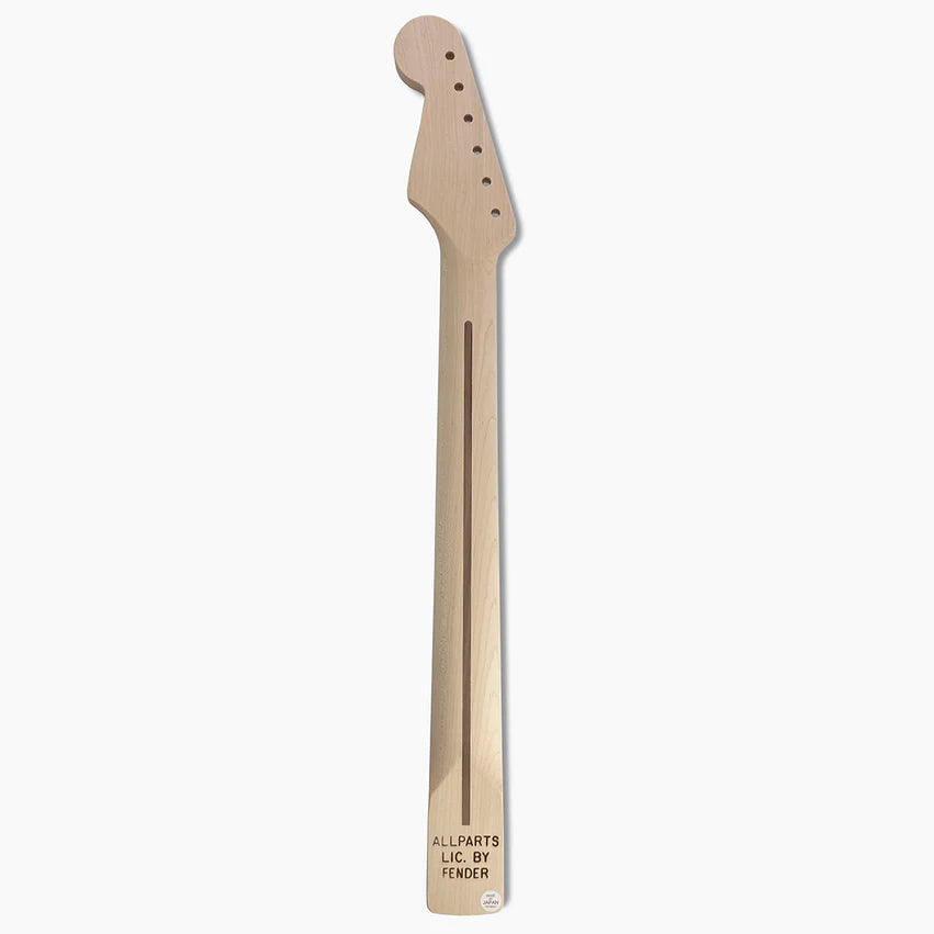 Replacement Neck for Strat, Solid Maple, No Finish, 21 frets