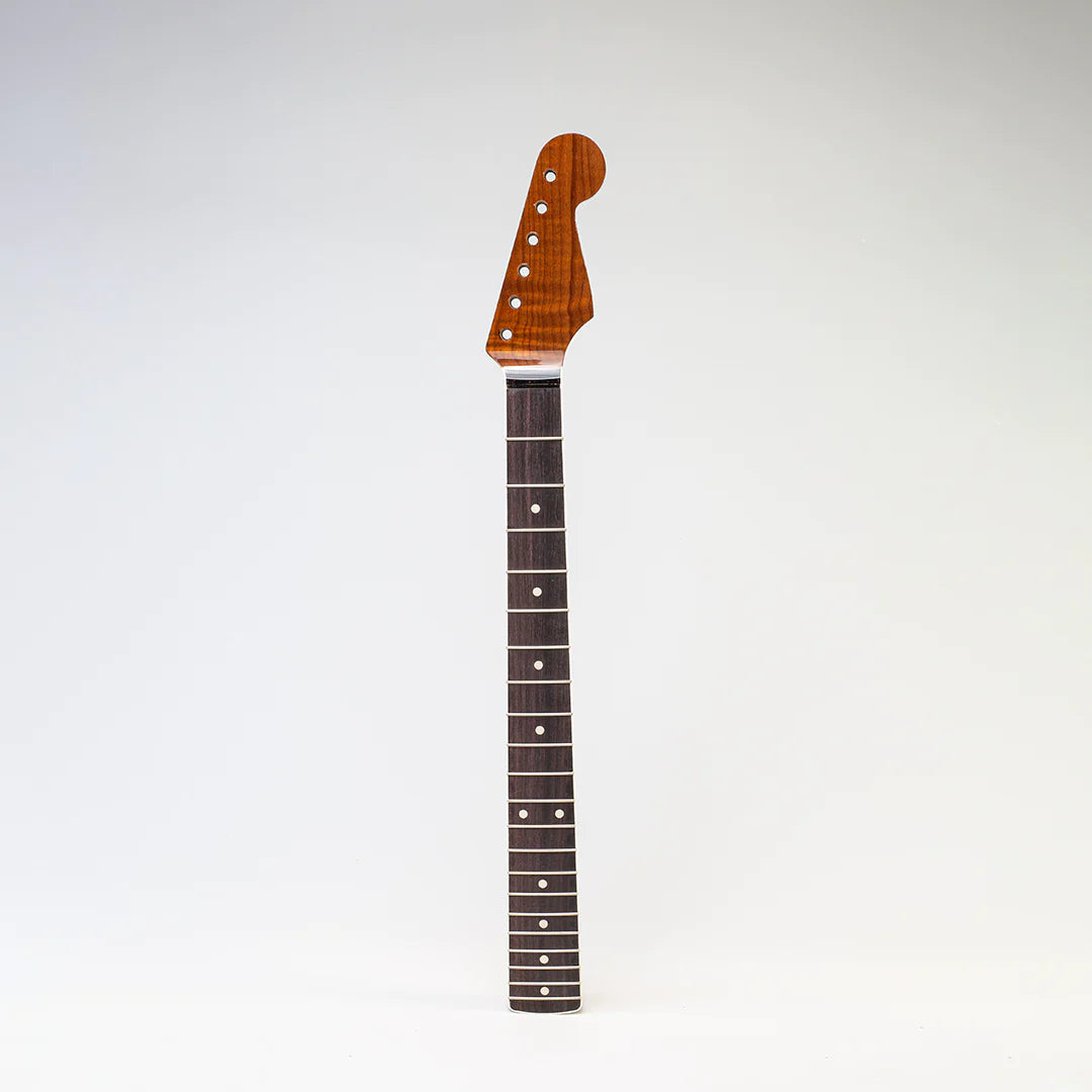 Allparts Select "Licensed by Fender®" AAA+ Roasted Flame Maple "VIN-MOD" Deluxe Replacement Neck for Stratocaster® - Nitro Finish - Bound Fretboard