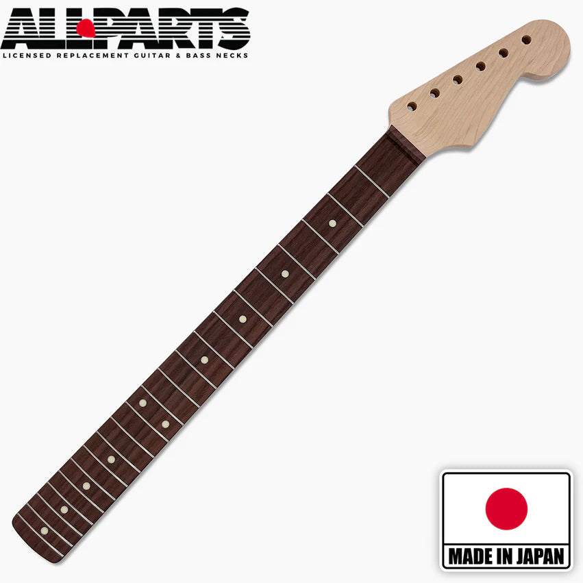 Replacement Rosewood Neck for Strat, No Finish, 21 frets