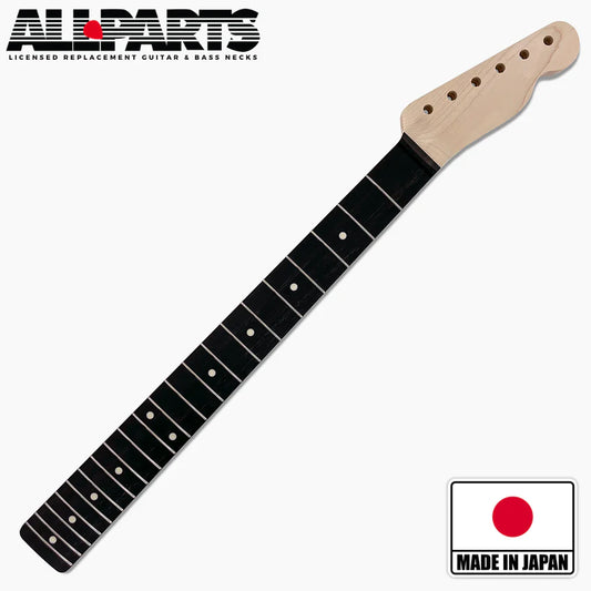 Replacement Ebony Neck For Tele, No Finish, 21 Frets