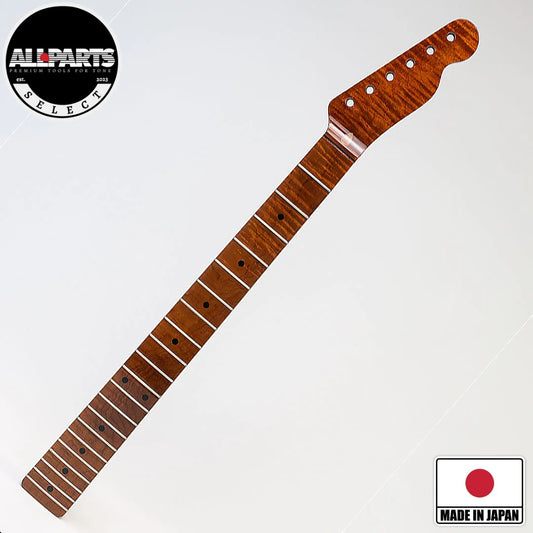 Allparts Select "Licensed by Fender®" AAA+ Roasted Flame Maple "VIN-MOD" Replacement Neck for Telecaster® - Nitro Finish