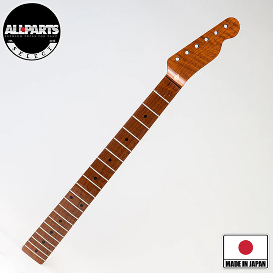 Allparts Select "Licensed by Fender®" AAA+ Roasted Flame Maple Vintage Spec Replacement Neck for Telecaster® - Nitro Finish - Soft V Shape