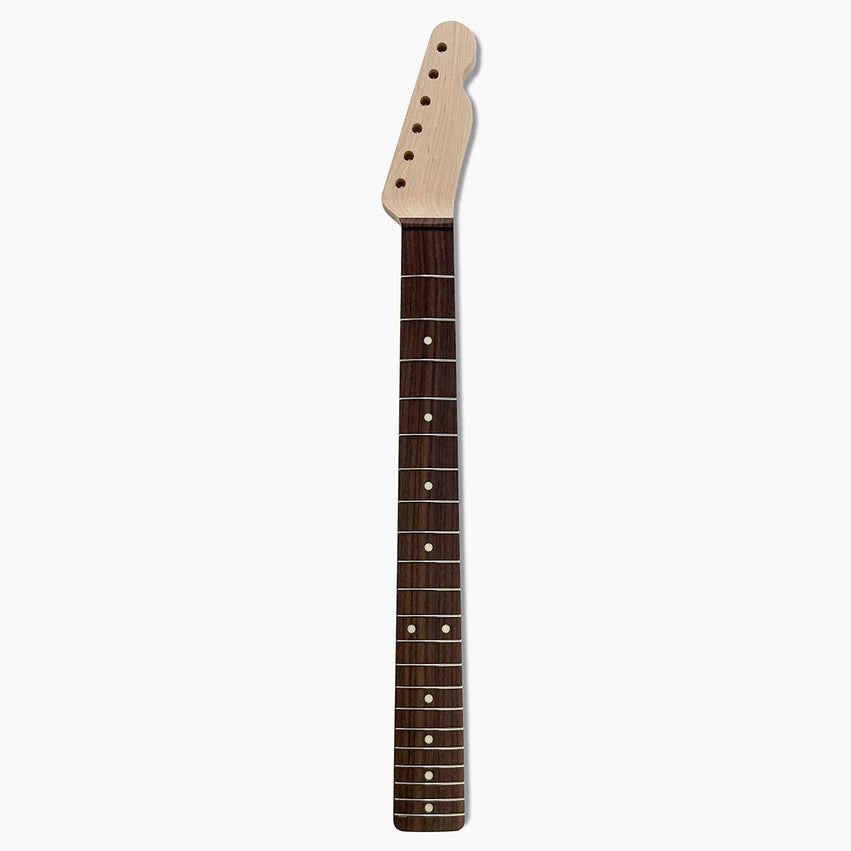 Replacement Rosewood Vee Profile Neck for Tele, No finish, 21 Frets