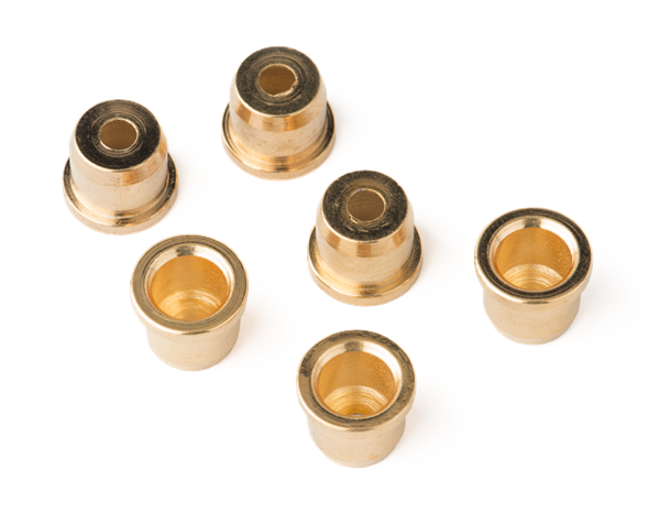 American Series Telecaster® Strings-Thru-Body String Ferrules, Pack of 6, Gold - Genuine Fender