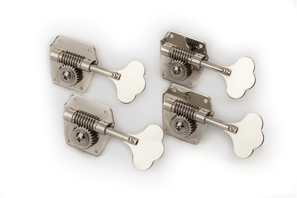 Pure Vintage Bass Tuning Machines, Nickel-Plated Steel, (4)