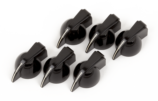 Amplifier knob - chicken head - black (6) - Genuine Fender®