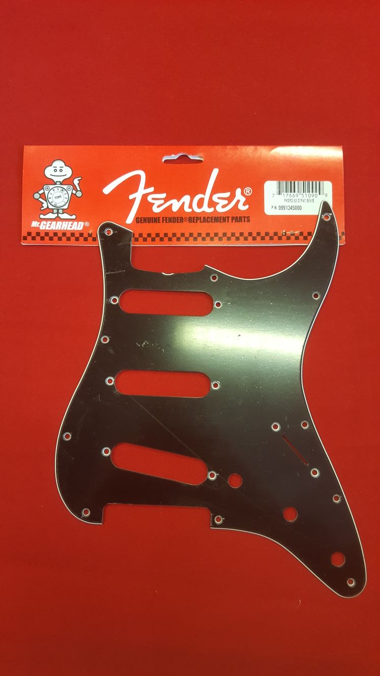 Pickguard for '62 Strat® - 11 screw holes - 3-ply Black - Genuine Fender®