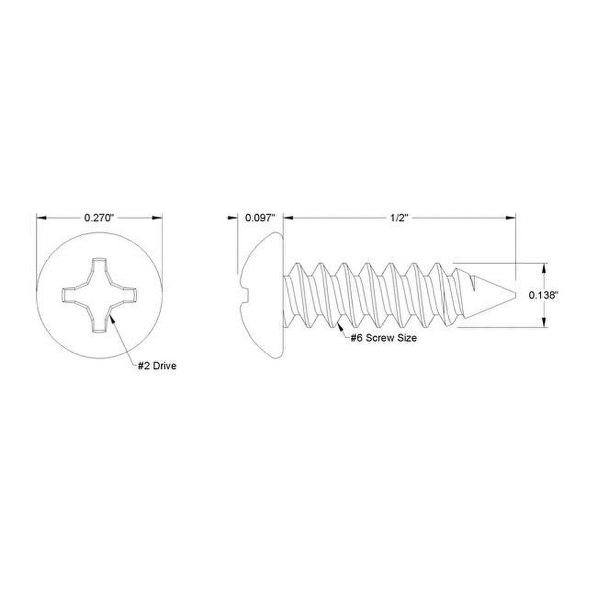 Stainless Truss Head Cabinet Corner Screws, Mojotone, Pack of 12