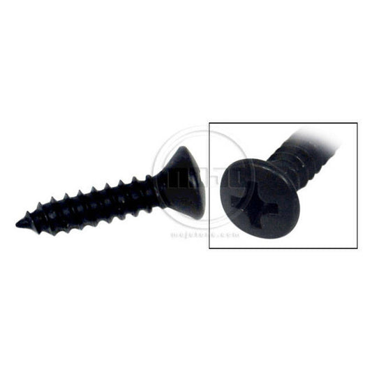 Black Oval Head Phillips Screw For Cabinet Corners, Mojotone, Pack of 12