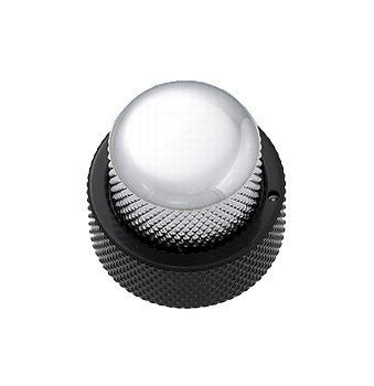 Knobs - metal concentric stacked knob set  chrome top - black bottom