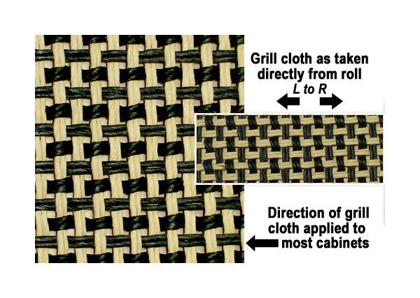 Amp grill cloth - Marshall style - salt & pepper - 32 inch wide (per yard)