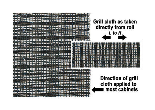 Amp grill cloth - Fender style - black - 36" wide (per yard)