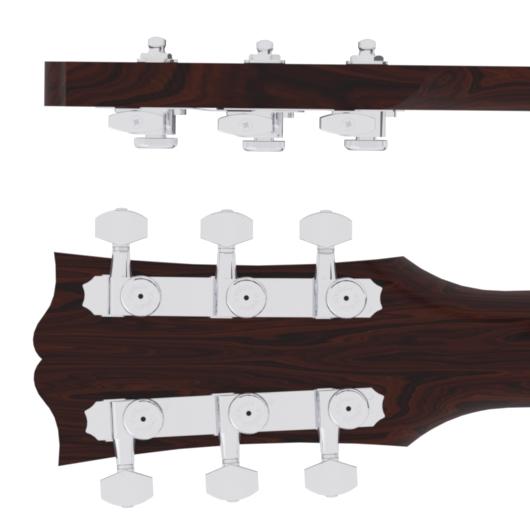 Hipshot 3+3 GripLock Closed Locking Guitar Tuner Upgrade Kit