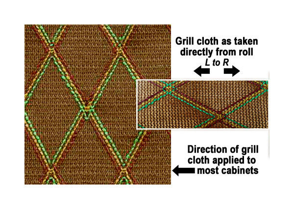 Amp grill cloth - Vox style - brown diamond - 29" width (per yard)