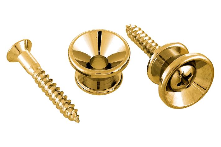 Strap Buttons with Screws, Gold