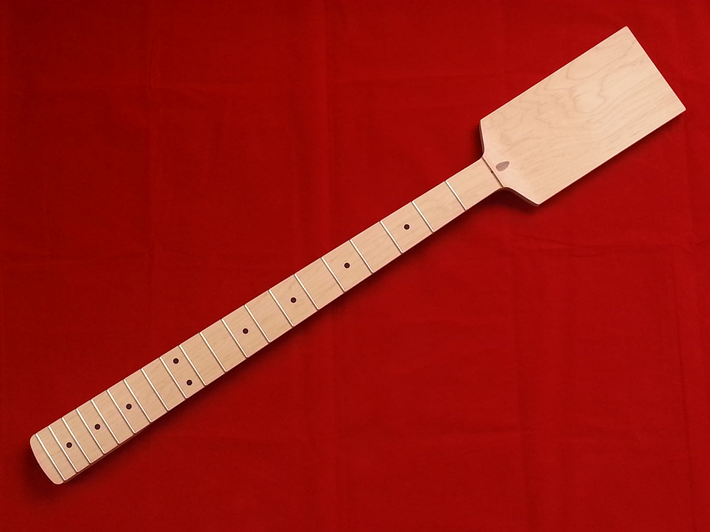 Paddle-Head Replacement Bass Neck, Solid Maple