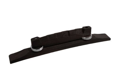 Compensated Bridge and Base for Archtop Guitar, Ebony