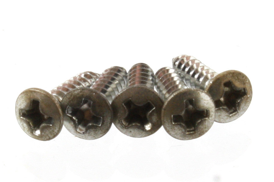 Pickguard screws, #4 x 1/2" (12.7mm), Phillips Head, Aged Nickel