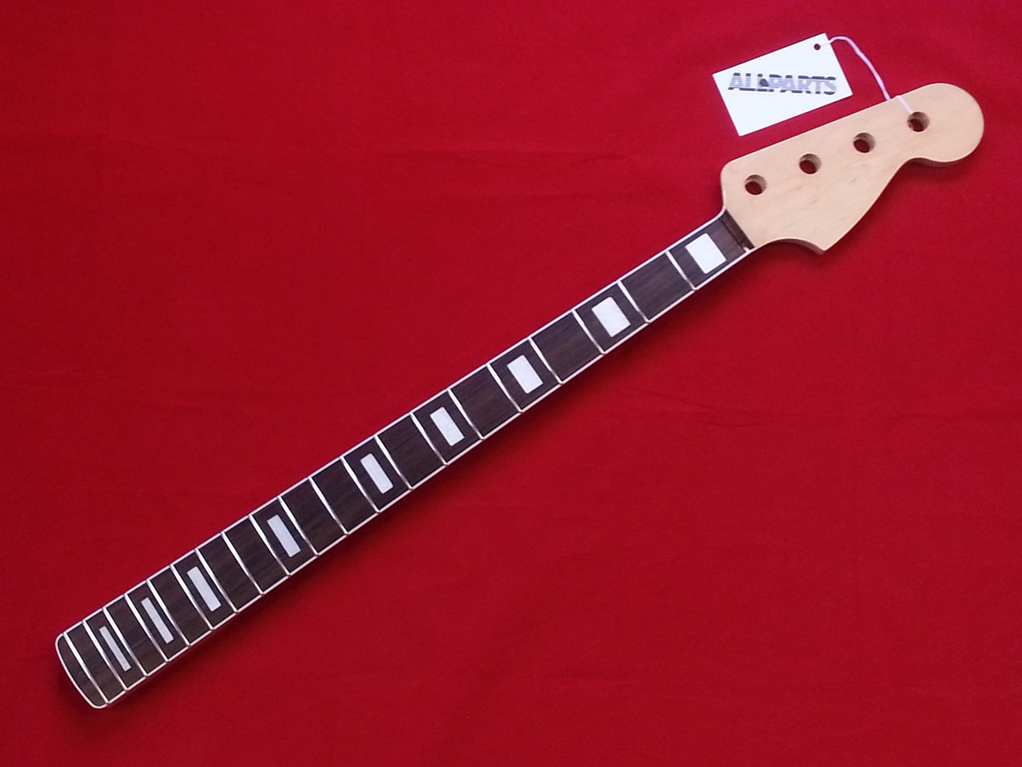 Jazz Bass Replacement Neck, Rosewood Board, with Finish, Binding & Block inlays