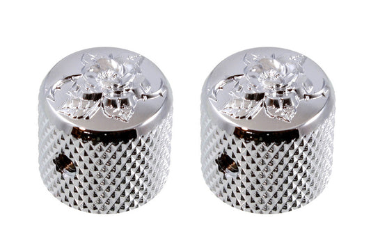Knobs - Engraved Gotoh short dome knobs (2) with set screw, fits USA split shaft pots