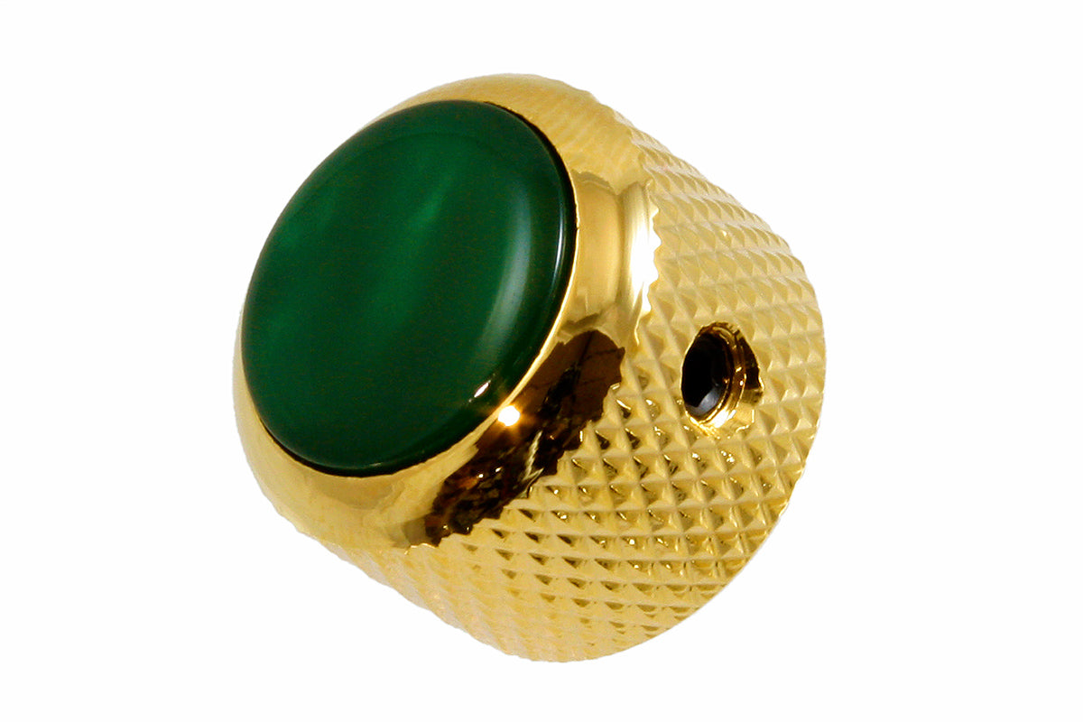 Q-Parts Acrylic Green Pearloid Metal Knob