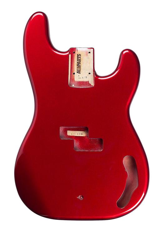 P Bass Replacement Body with Polyurethane Finish -  Candy Apple Red